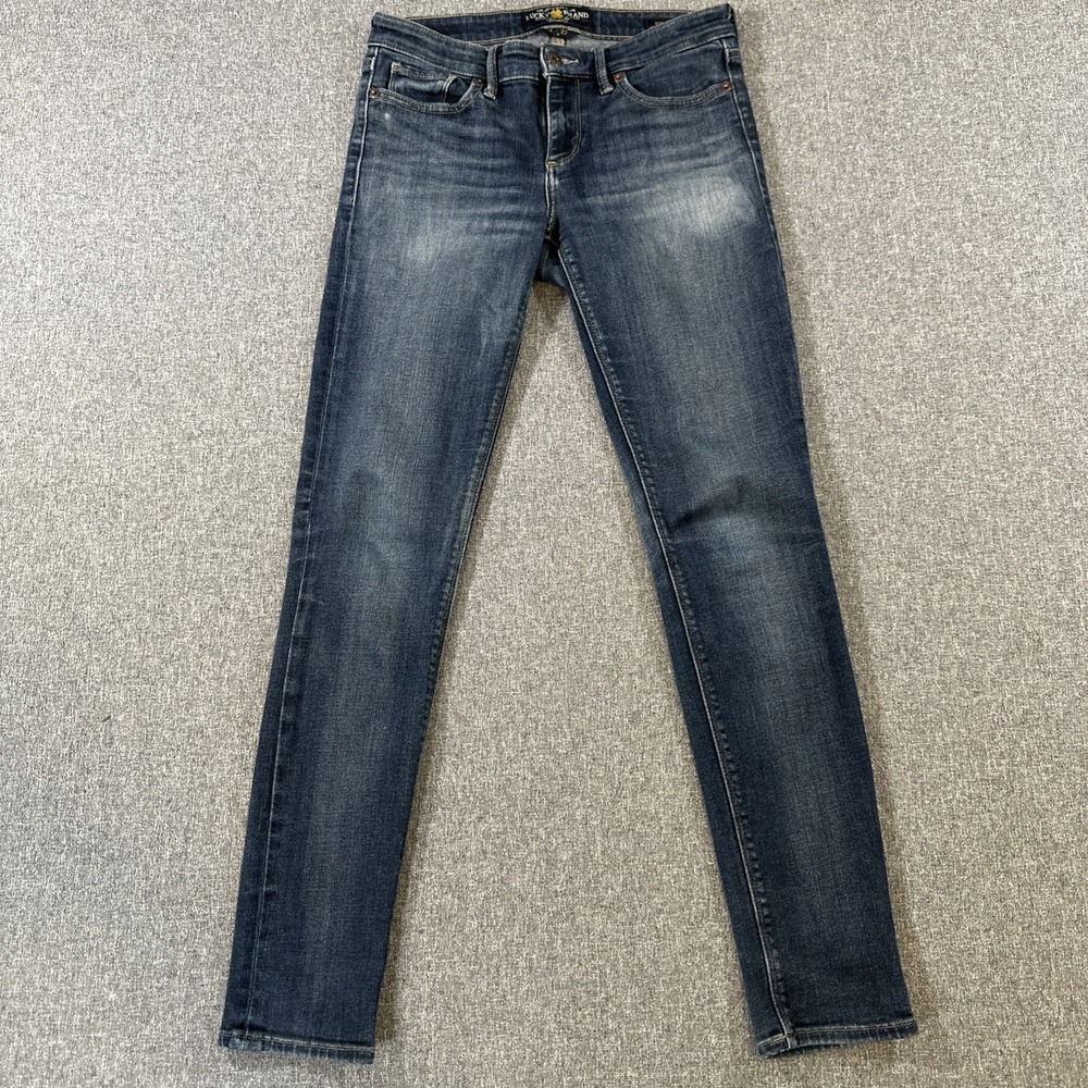 Lucky Brand Stella Skinny Jeans Women's‎ Size 4 / 27 Dark Wash Stretch Denim